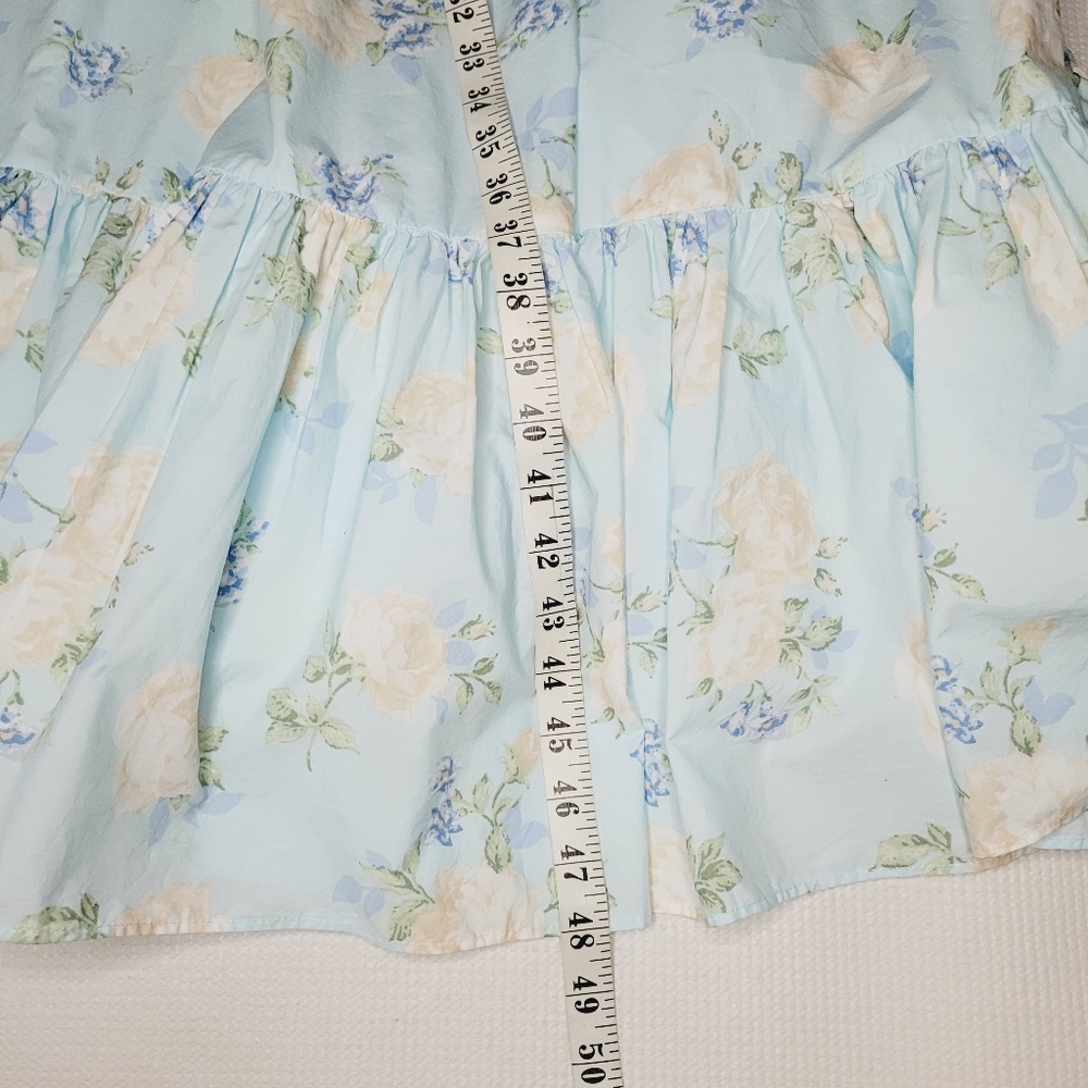 Loveshack Fancy x Target NWT Blue Floral Estelle Dress Maxi Size 2 - Picture 8 of 15